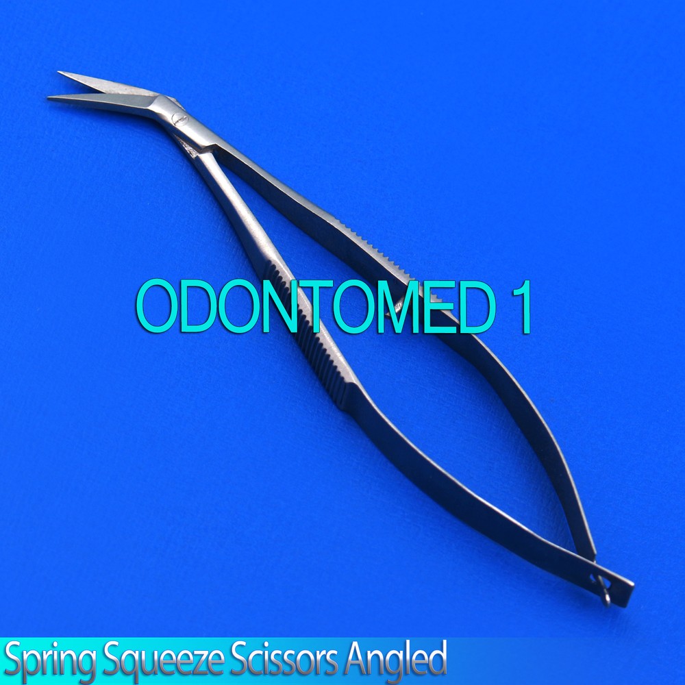 1 Pcs ANGLED 4" spring SQUEEZE scissors embroidery beading