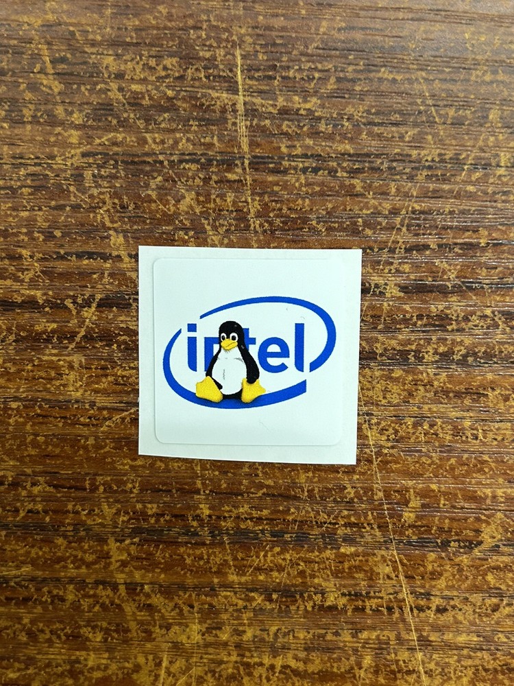 1x Intel Linux Desktop / Laptop Custom Sticker Label (NEW)