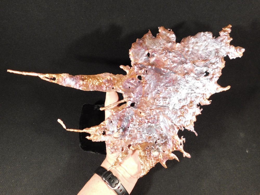 BIG! Bright Solid Solid COPPER Splash ART Sculpture Arizona 431gr