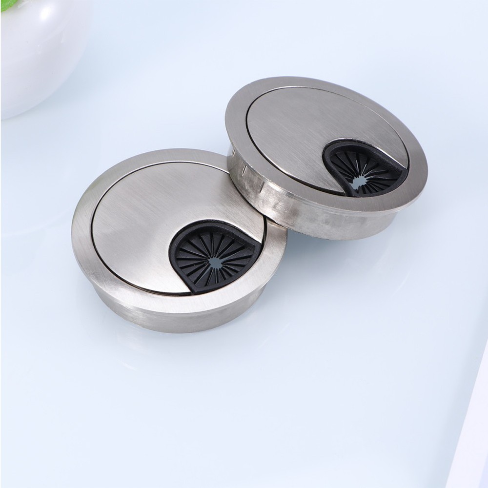 2 Pcs Computer Desk Threading Hole Cover Grommet Cord Grommets Cable