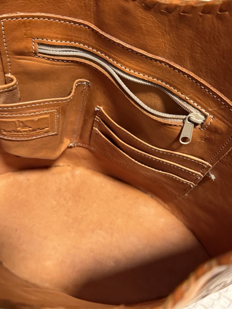 Hand Tooled Leather Purse: Vintage