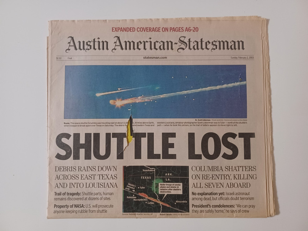 STS-107 SPACE SHUTTLE COLUMBIA "FALLEN STARS" REMEMBERANCE