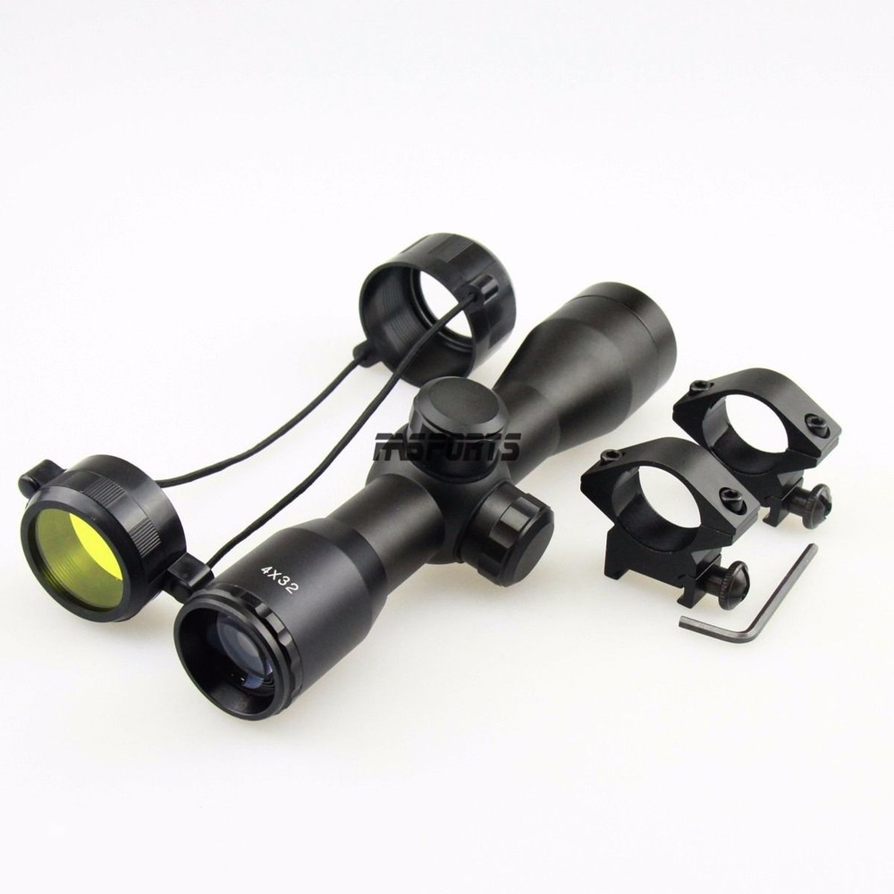 Tactical 4X32 Compact RANGEFINDER .223 .308 Scope /w Rings