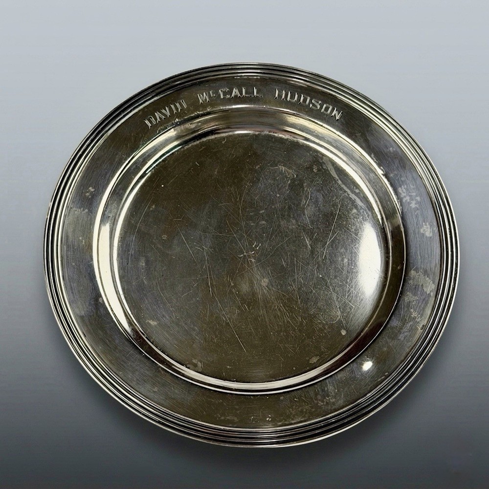 Antique Bailey Banks & Biddle Sterling Silver Plate Gorham Presentation 5.4”