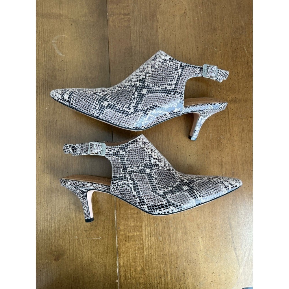 Corso Como Snakeskin Sling-back kitten heel Size 8.5