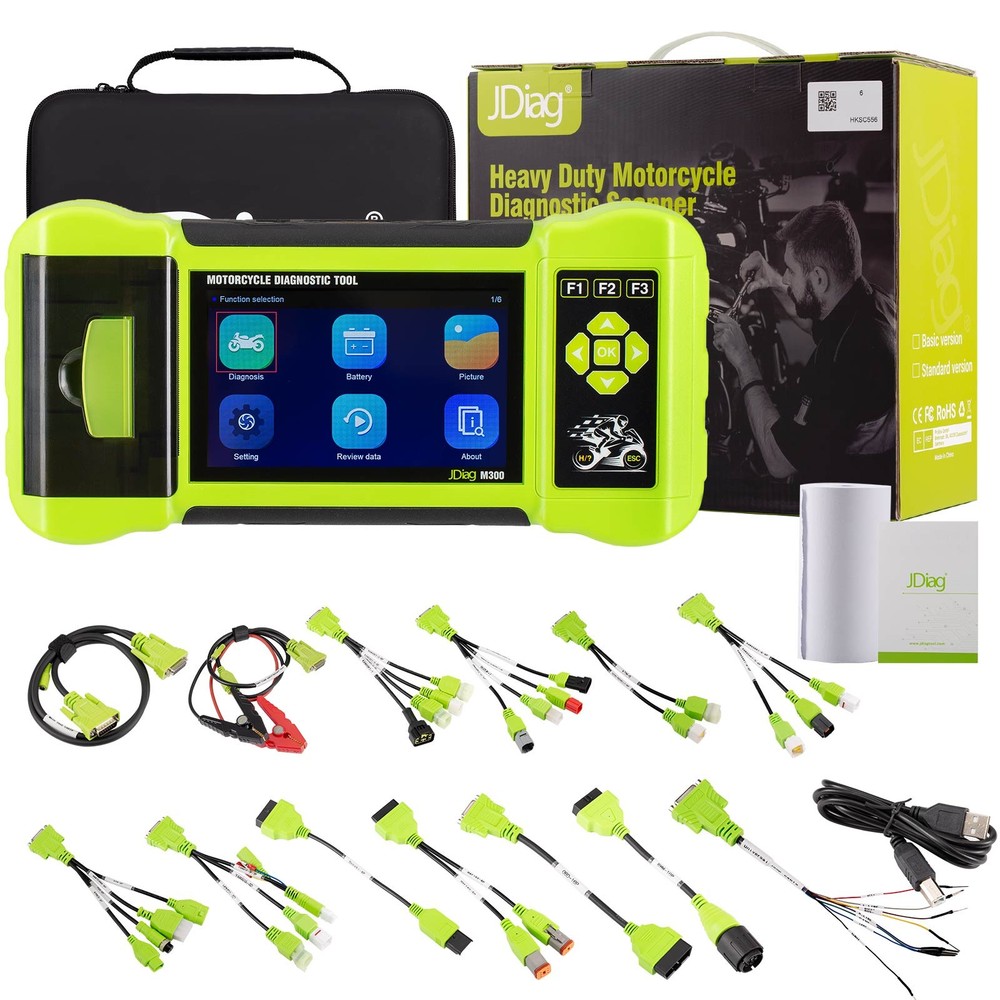 JDiag M300 Motorcycle Code Reader Scanner Diagnostic Tool ABS Battery Analysis