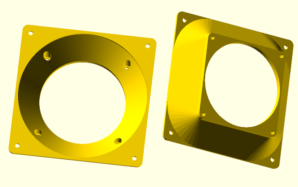 120mm to 80mm CENTERED OFFSET Computer Fan Adapter Converter Panel Hose Mount