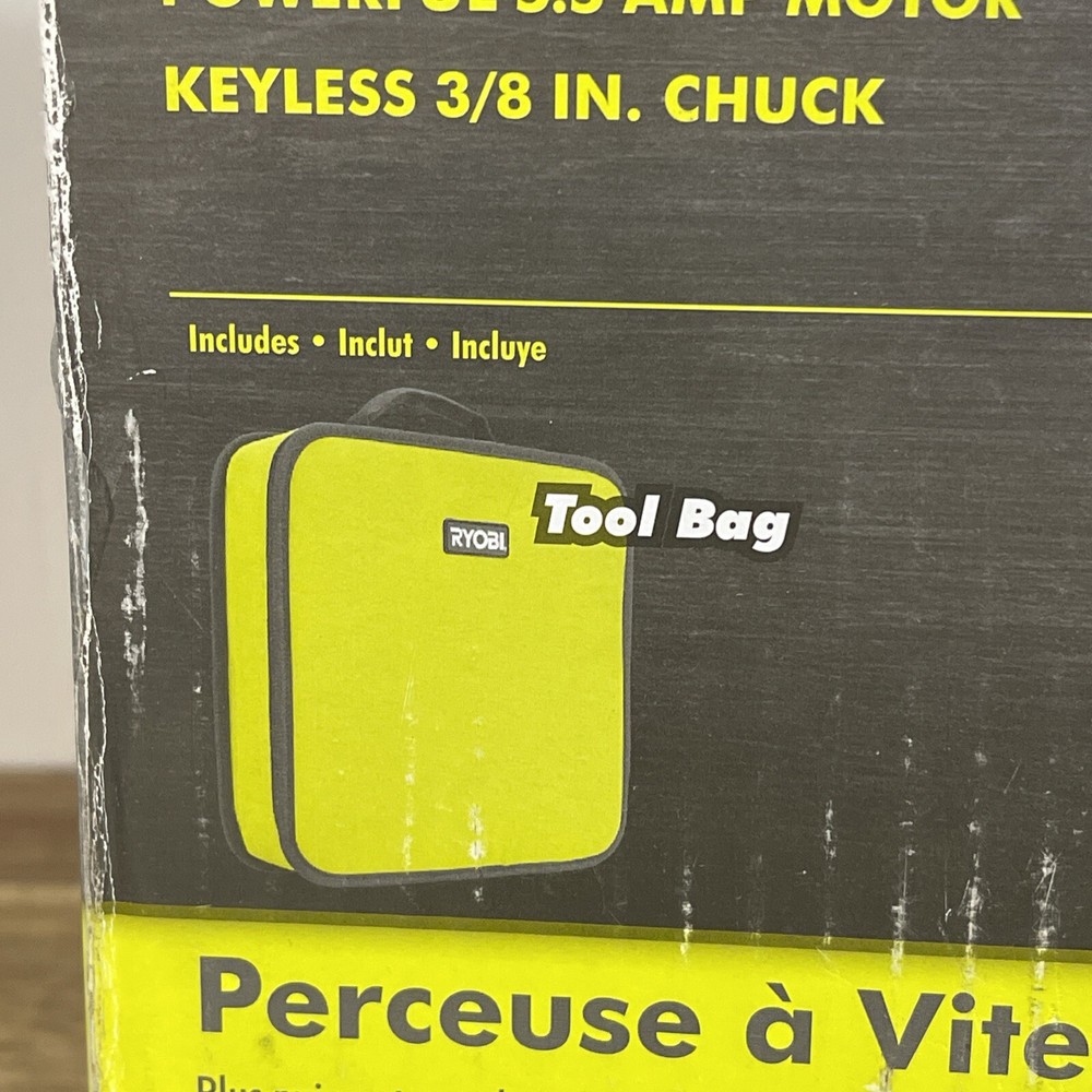 Ryobi D43K Variable Speed 3/8" Compact Drill/Driver Keyless Chuck w/ Tool Bag