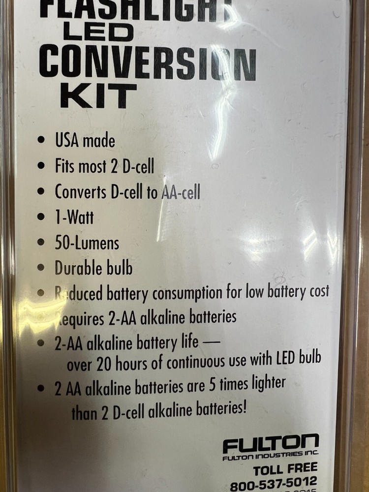Fulton Flashlight Military N47 LED Conversion Kit BAT-LED-CS new
