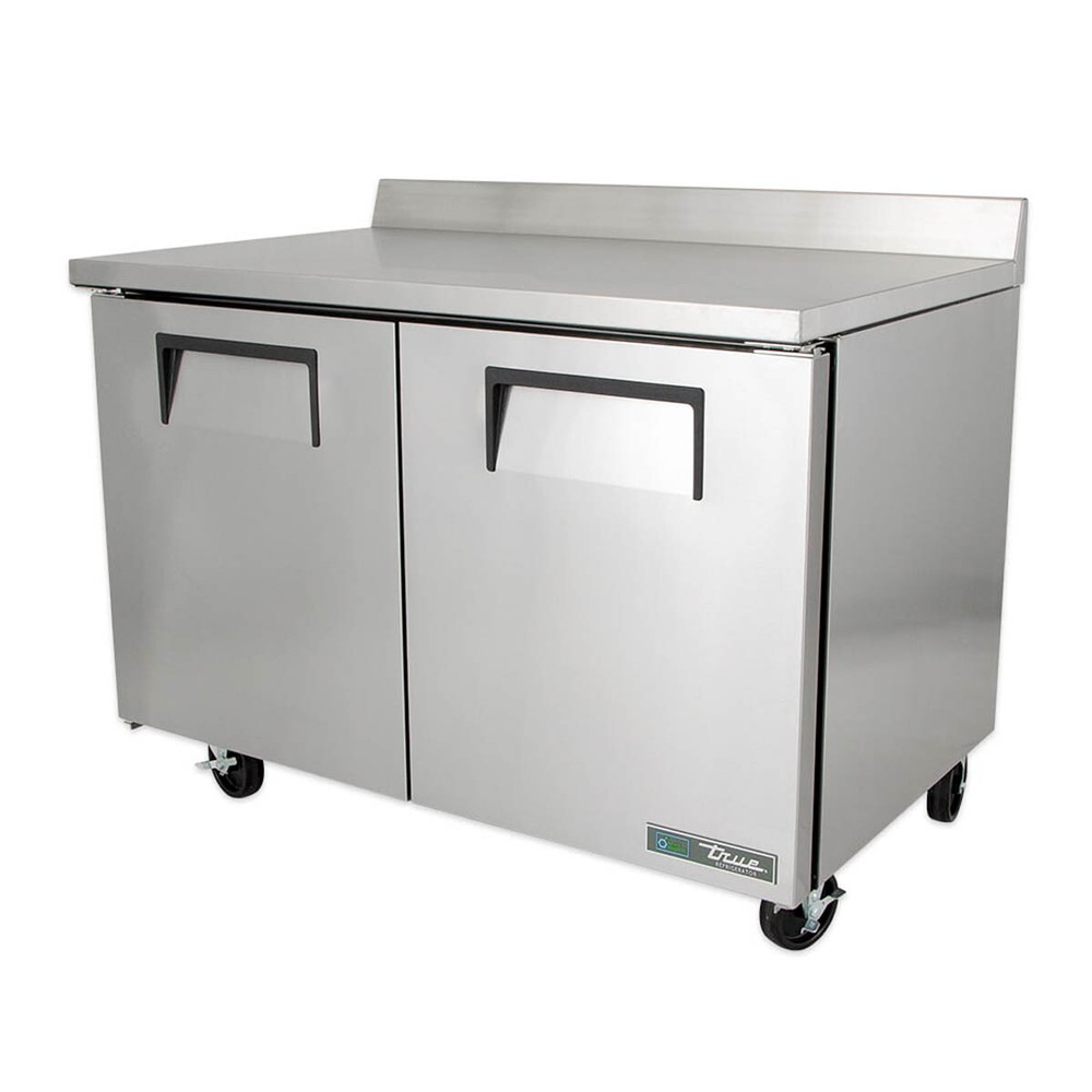 True TWT-48-HC 48" Solid Two Door Worktop Refrigerator, 12 Cu. Ft.