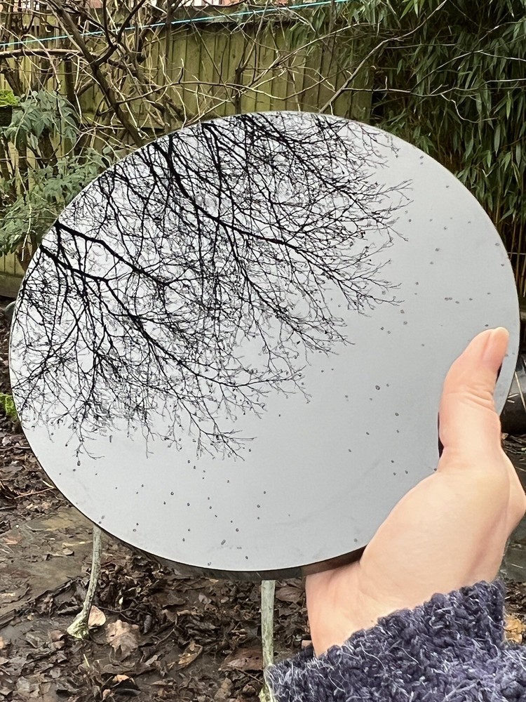 Black Obsidian Large Scrying Mirror AAA+ Powerful /Protective 20cm With Stand