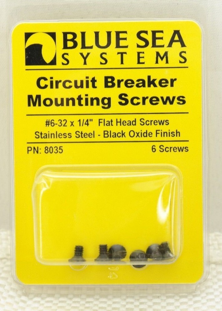 Circuit Breaker Mounting Screws, 6 Pack ,  Blue Sea 8035  TF