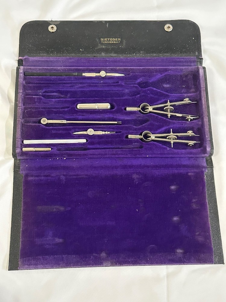 Vintage Dietzgen Kromet Drafting Tool Set INCOMPLETE Model 1097LC