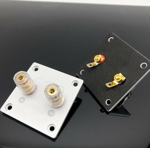 1pcs Square 56.5mm 2-Way Speaker Junction Box Copper Terminal Binding Post