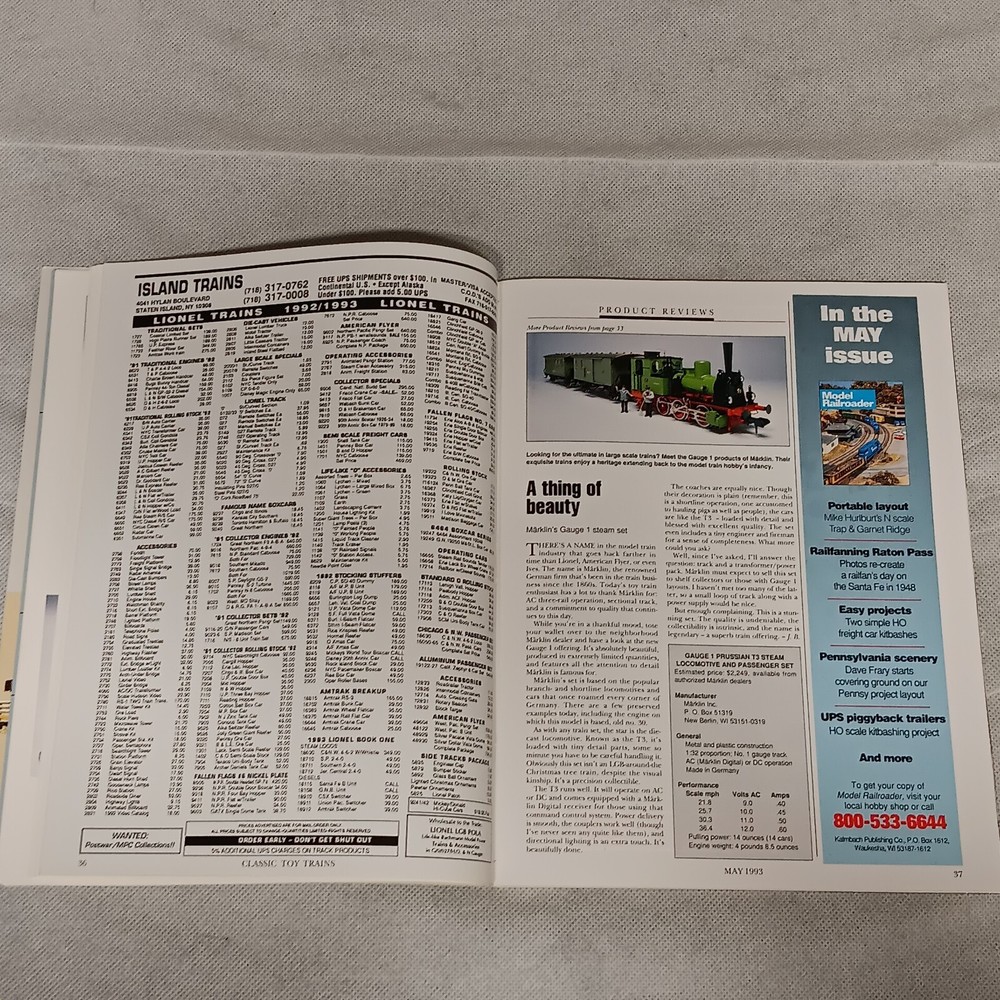 Classic Toy Trains Magazine May 1993