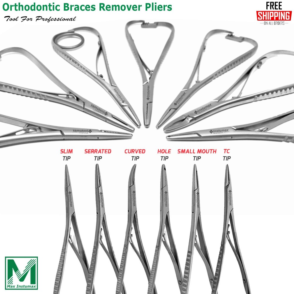 Orthodontic Instruments Kit Bracket & Braces Placing Removing Adjusting Pliers