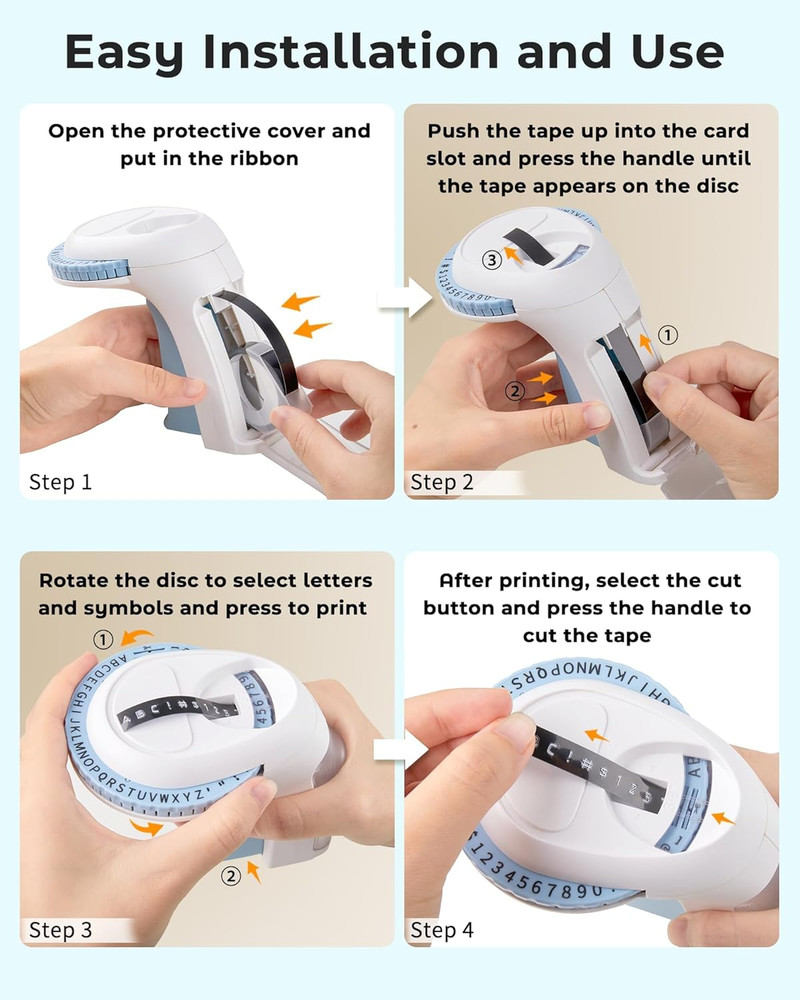 Phomemo Embossing Label Maker with 5 Label Tapes | Organizer Xpress, Pro Lab