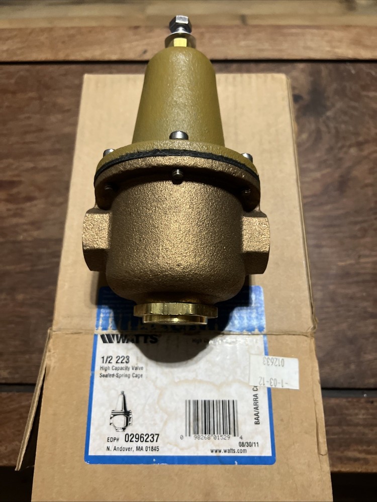 Watts 0296237 - 1/2 223 High Capacity Valve Sealed Spring Cage Regulator