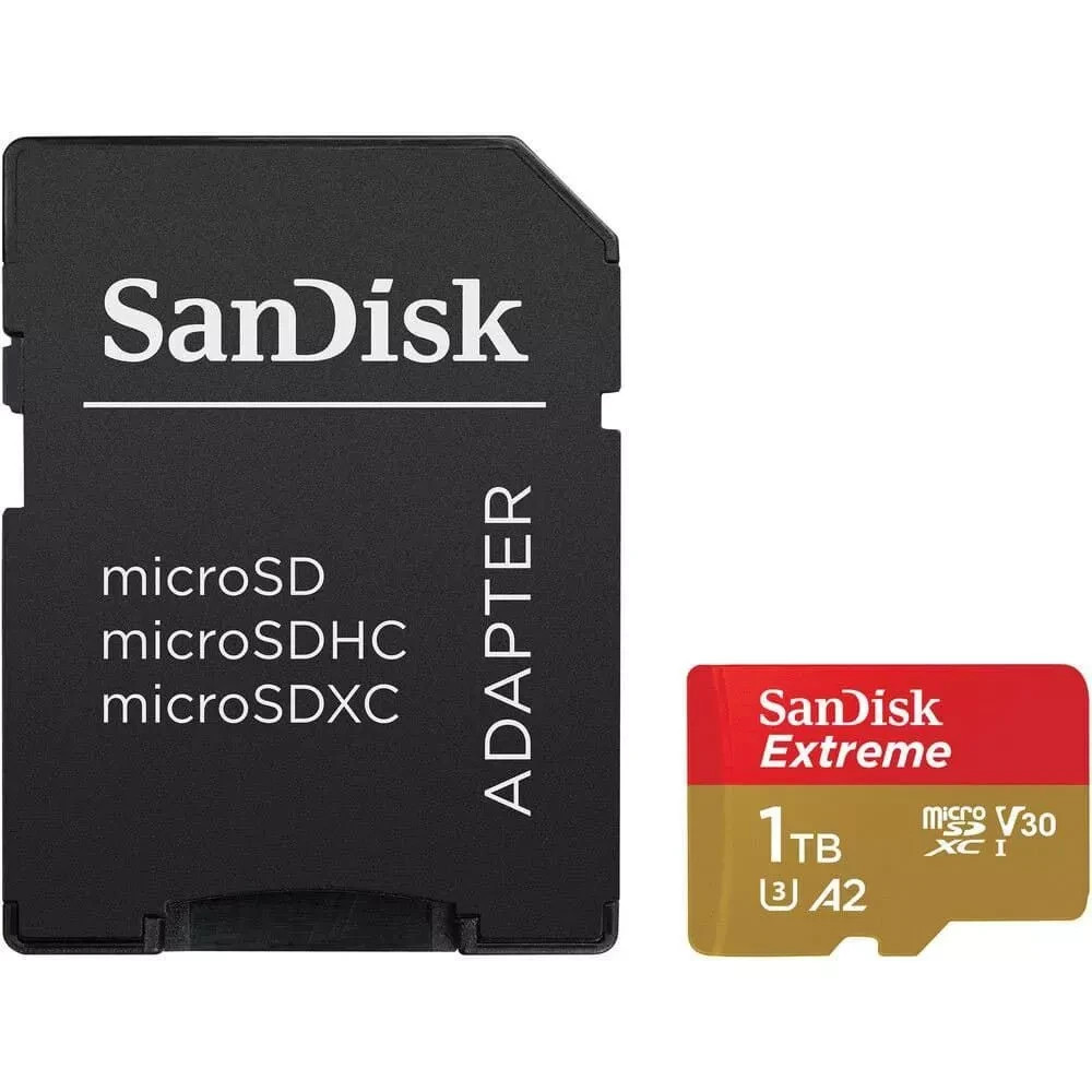 SANDISK 1TB EXTREME MICRO SD MICROSDXC CLASS 10 V30 A2 UHS-IU3 MEMORY CARD