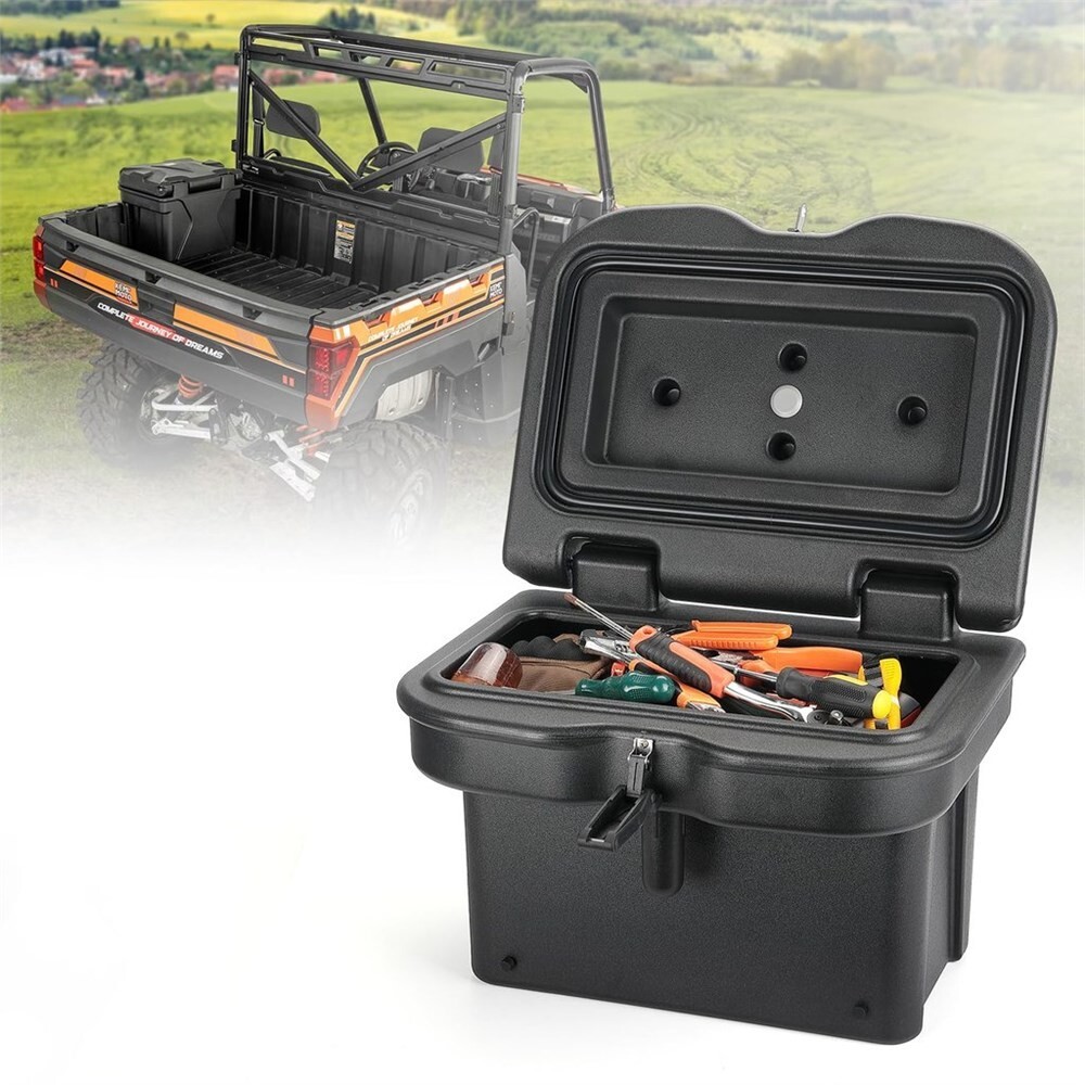 KEMIMOTO UPGRADED Anti-Theft Bed Storage Box 5.5GAL Compatible with Polaris