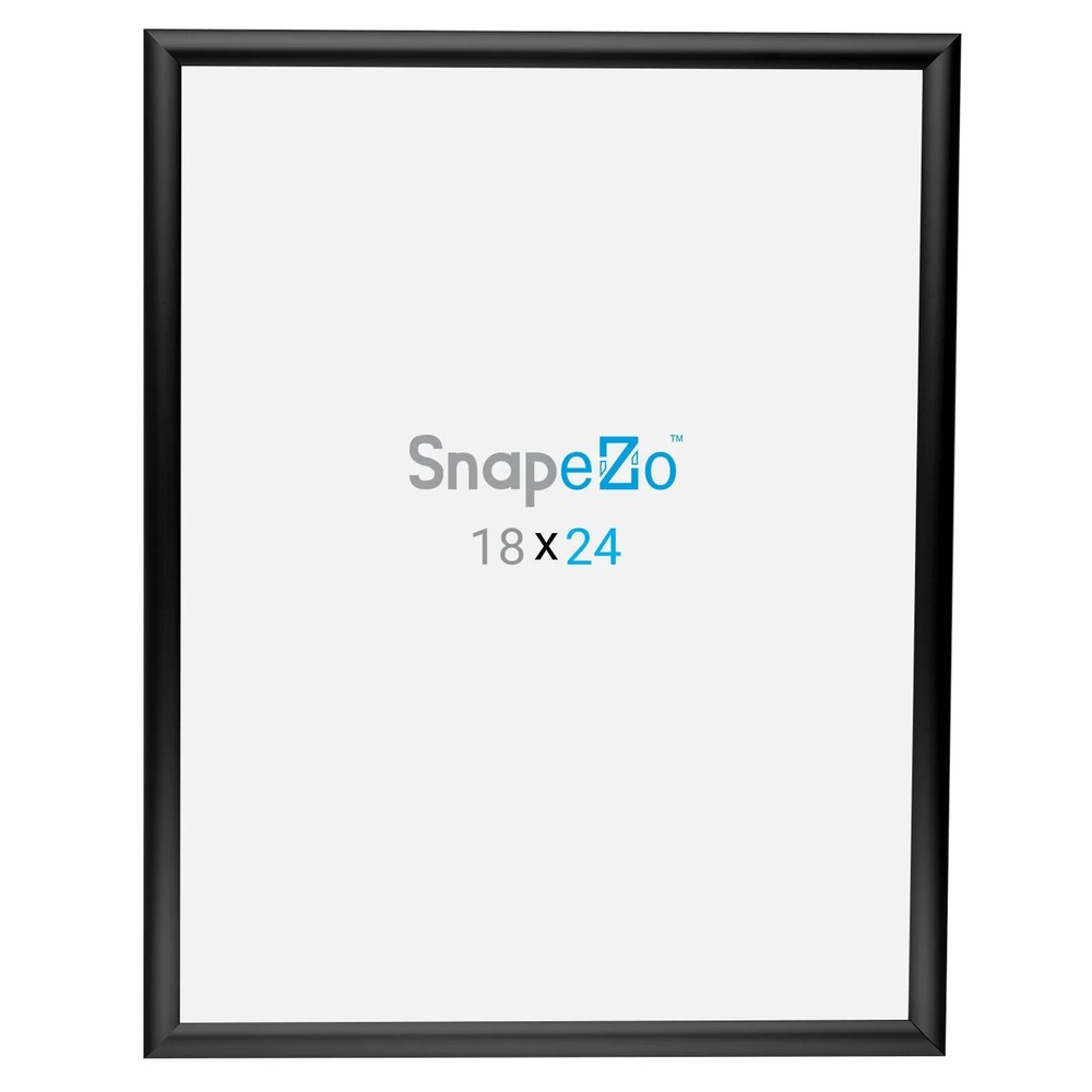 18x24 Black Snapezo® Snap Frame - 1" Profile, Front-Loading Snap Frame