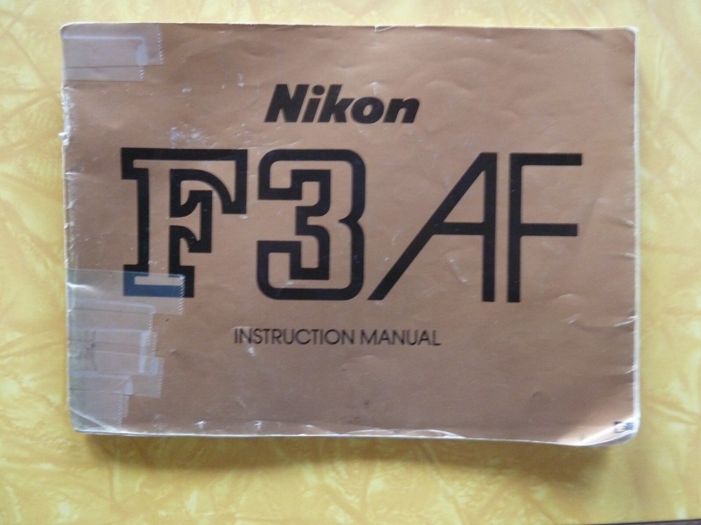 Nikon F3AF  Owner's Manual, Instruction manual