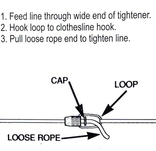 Complete Laundry Clothesline Kit - 100ft Cotton Rope Rustproof Pulleys Line T.