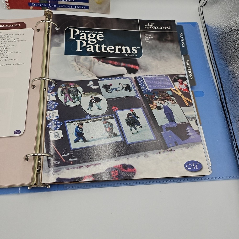 Creative Memories Page Patterns Organizer Binder with Inserts Dated 2002-2004