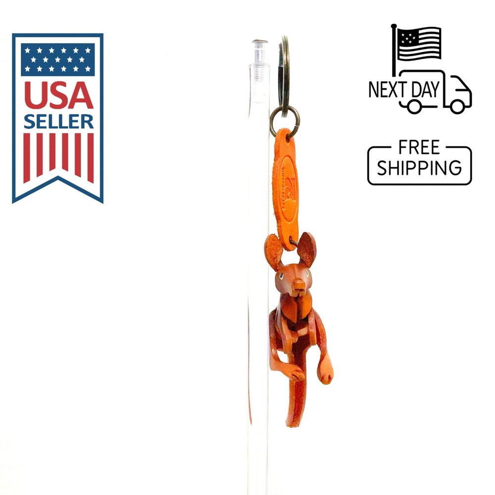 Kangaroo Handmade Leather Keyring