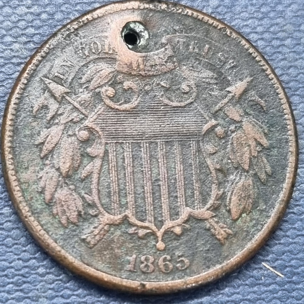 1865 Two Cent Piece 2c XF Details #99380