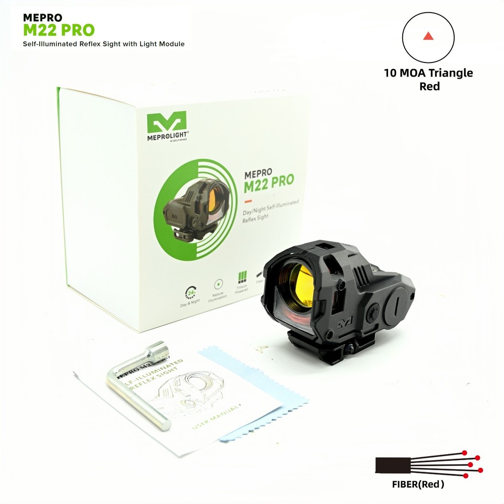 EvolutionGear Maded: M22 PRO Reflex Red Dot Sight, 1x28mm, Triangle 10 MOA