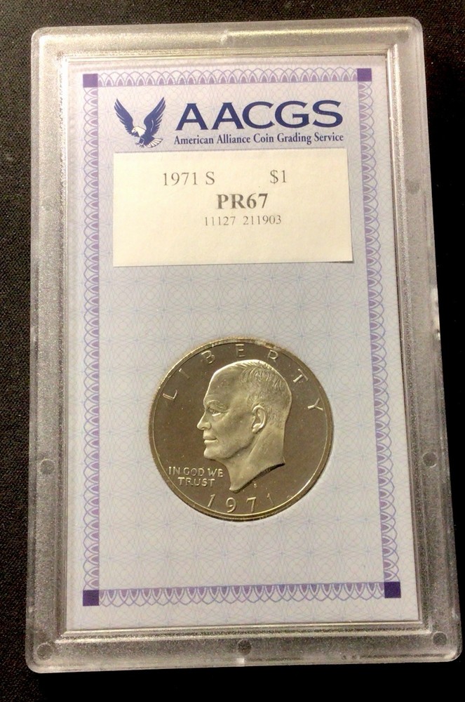 1971 S Proof Silver Eisenhower 1$! In Holder! ENN Coins