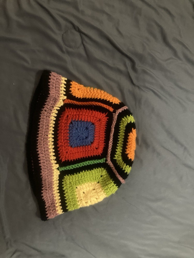 Handmade Multicolor Crochet Patchwork Hat