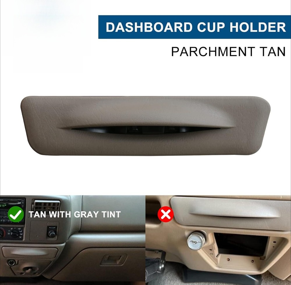 Dashboard Cup Holder Liner with Ashtray Tan