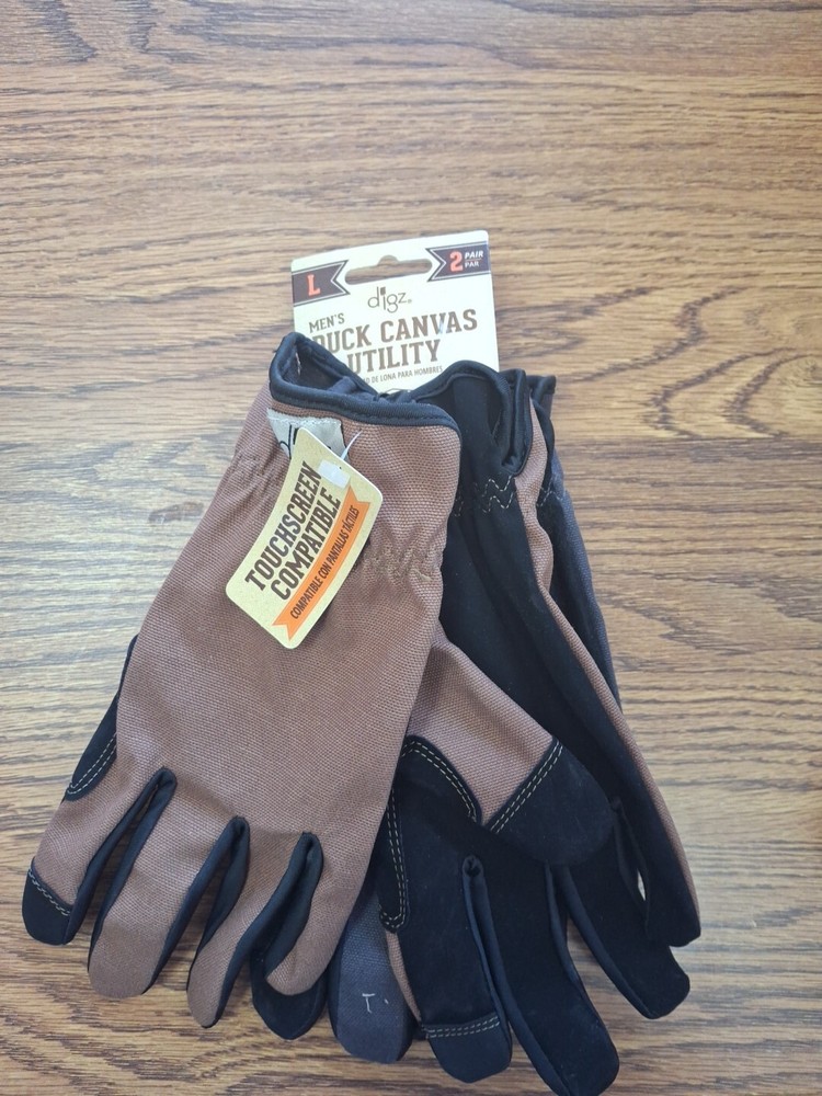 Digz Duck Canvas utility gloves men large  *14