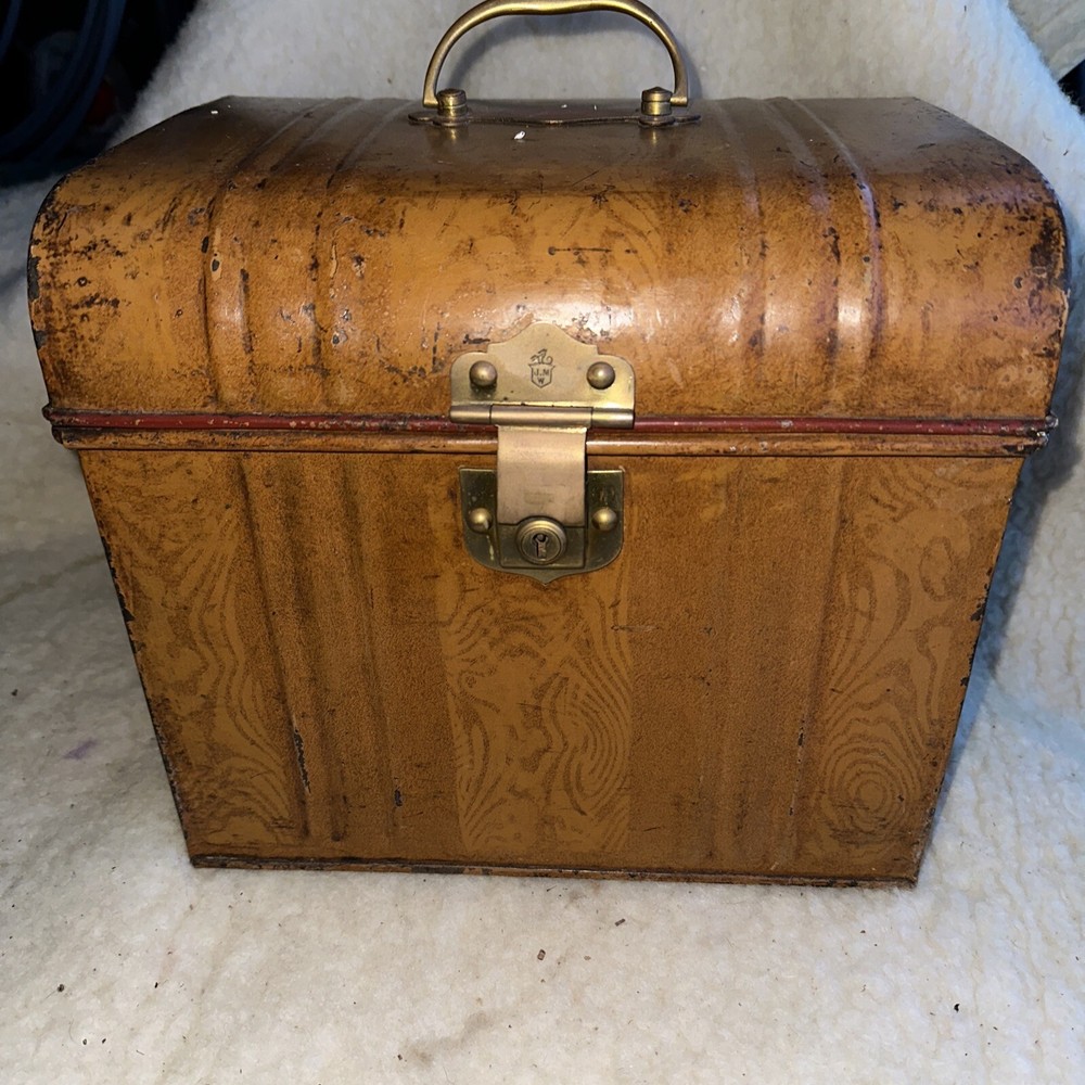 Vintage Metal Dome Trunk