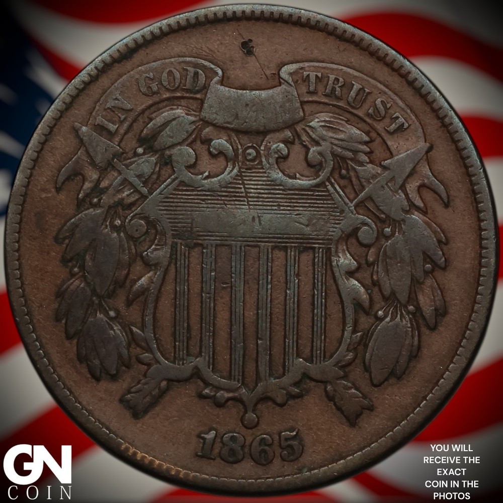 1865 2 Cent Piece A3383