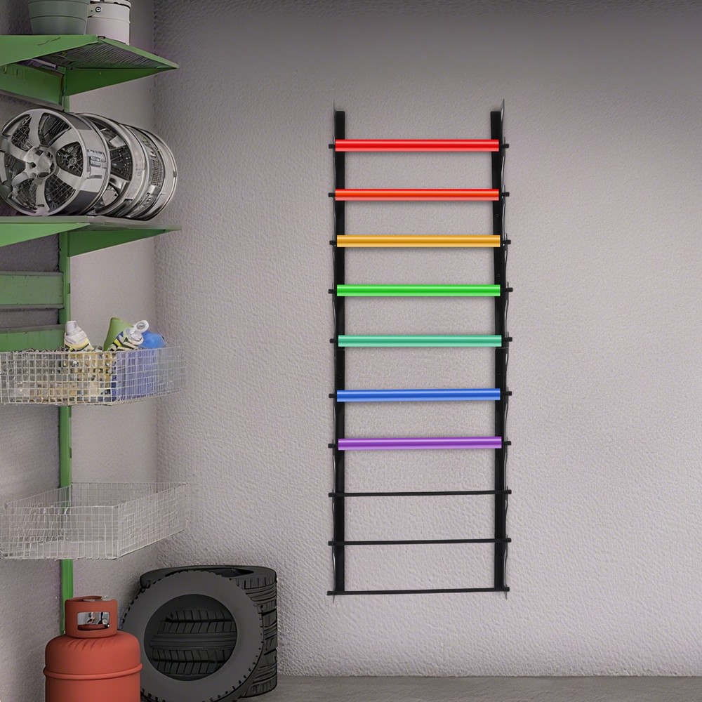 10 Tier Vinyl Roll Holder Wall Mounted W/ Adjustable Brackets For Craft Workshop