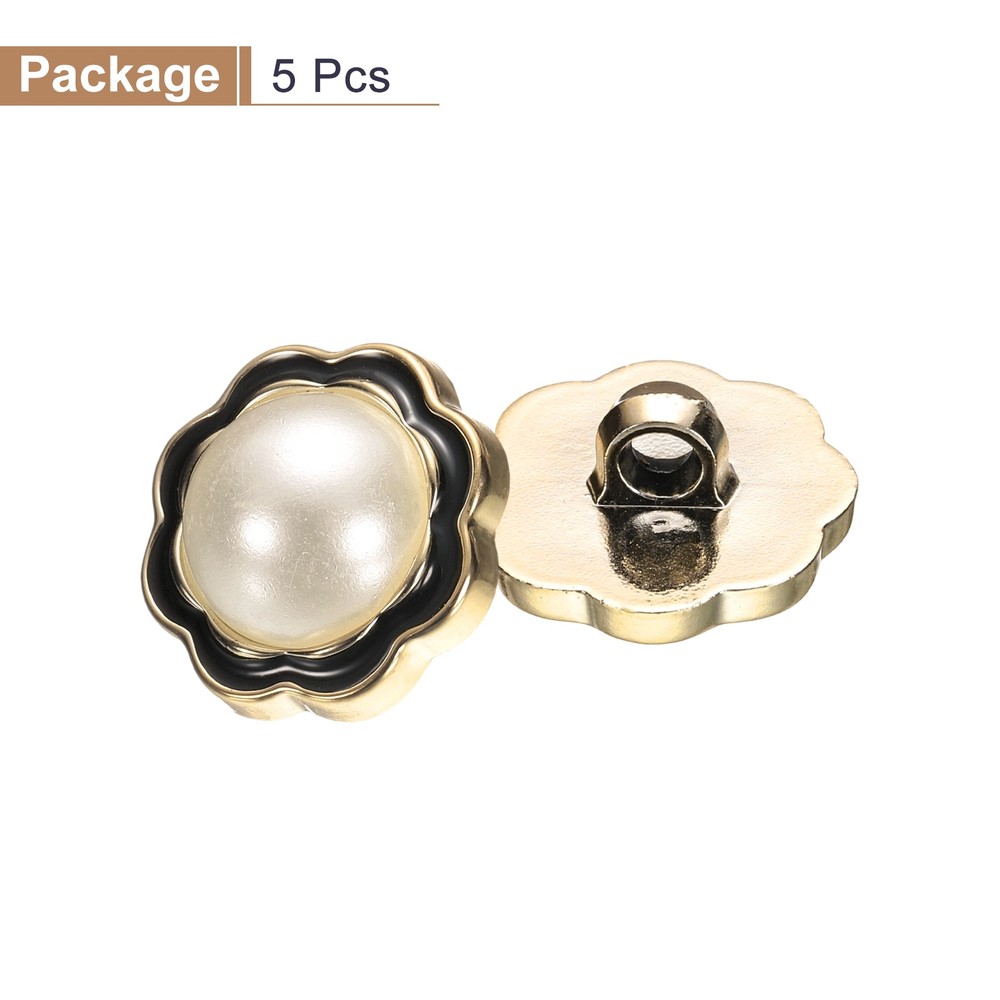 5pcs Gold Pearl Button 21mm 0.51" Thick Sewing Button Style E