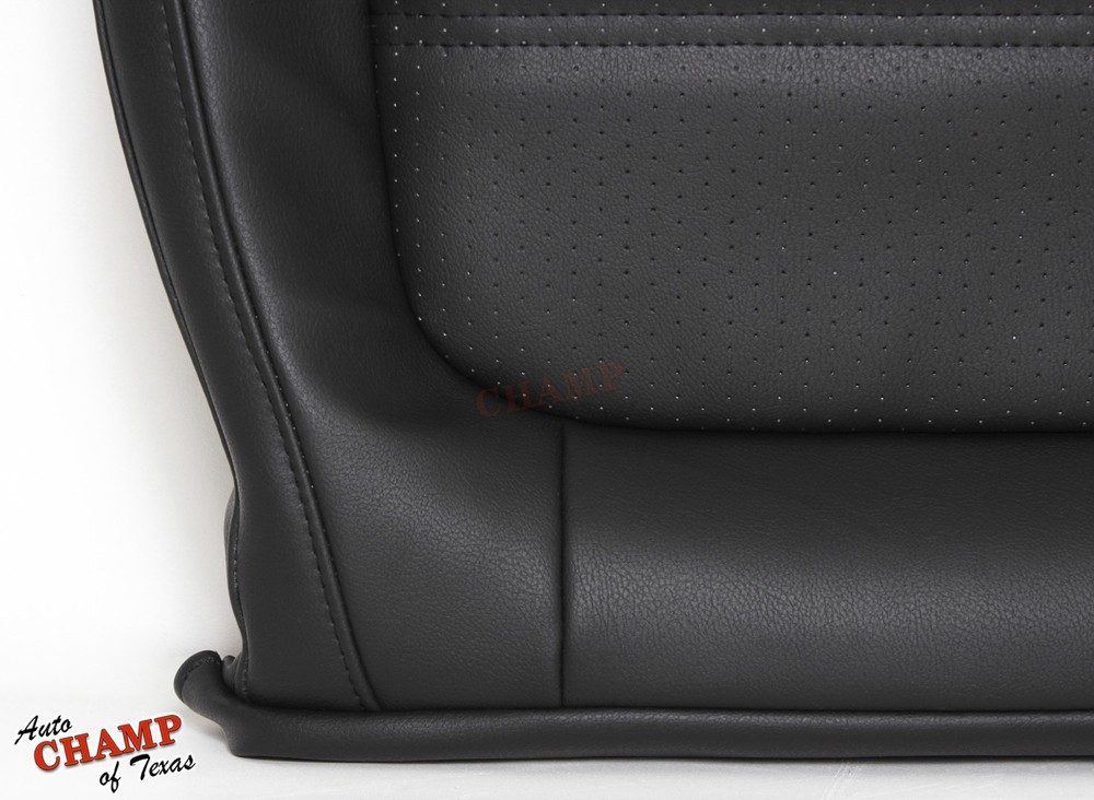 2011-2018 VW Jetta -Driver Side Bottom Replacement Leather Seat Cover Black