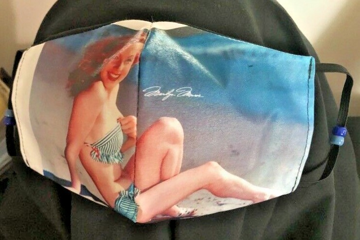 ***Marilyn*** REVERSIBLE Cotton Face mask (handmade)