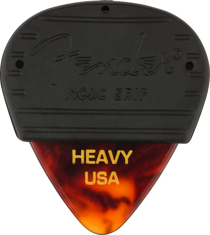 Fender MOJO GRIP Guitar Picks, Celluloid, HEAVY, 3-Pack, TORTOISE SHELL