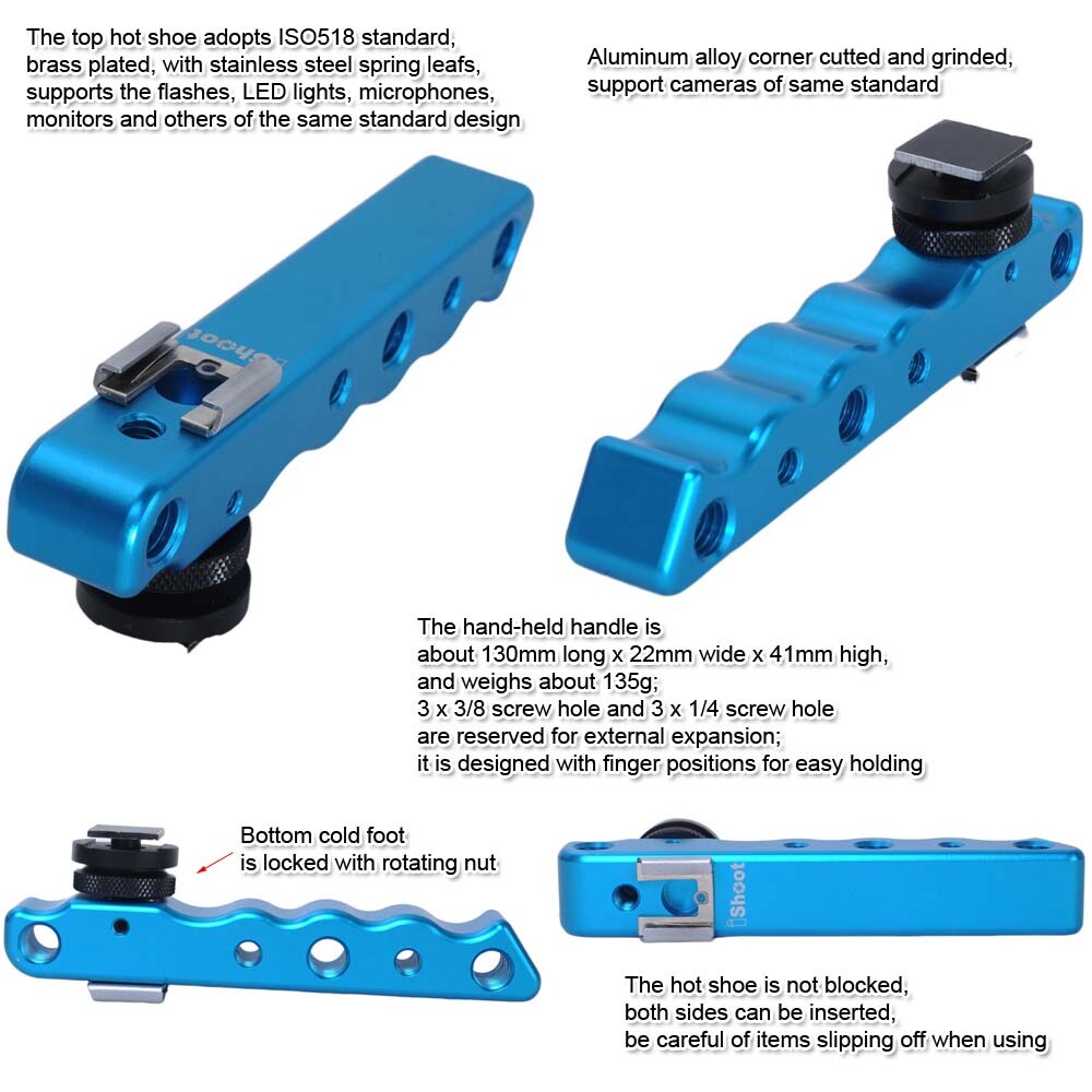 DC/DV Video Camera Holder Bracket Support Speedlite Flash LED Light Microphone