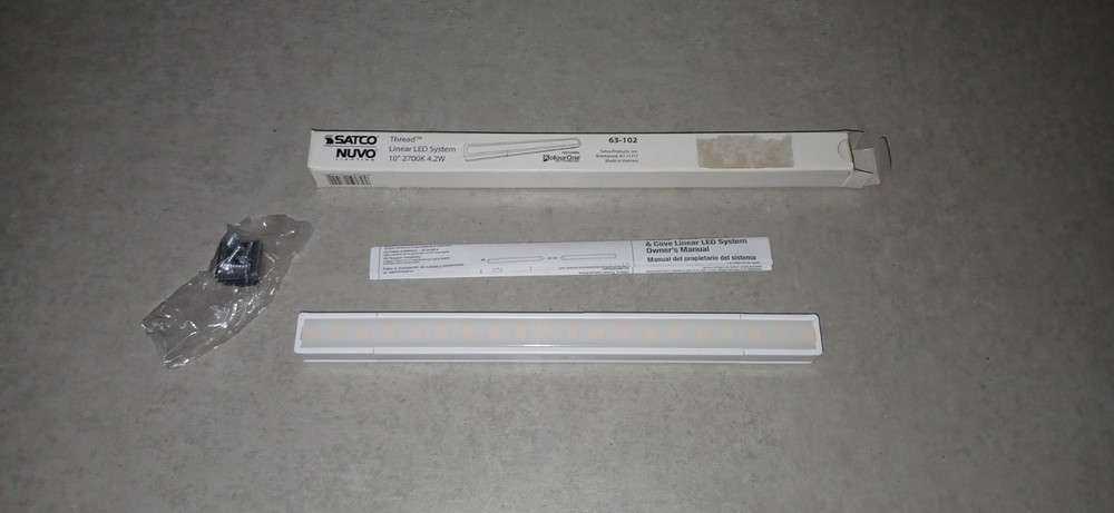 Satco Thread Linear LED System Under Cabinet Light 10" 4.2w 2700k 63-102
