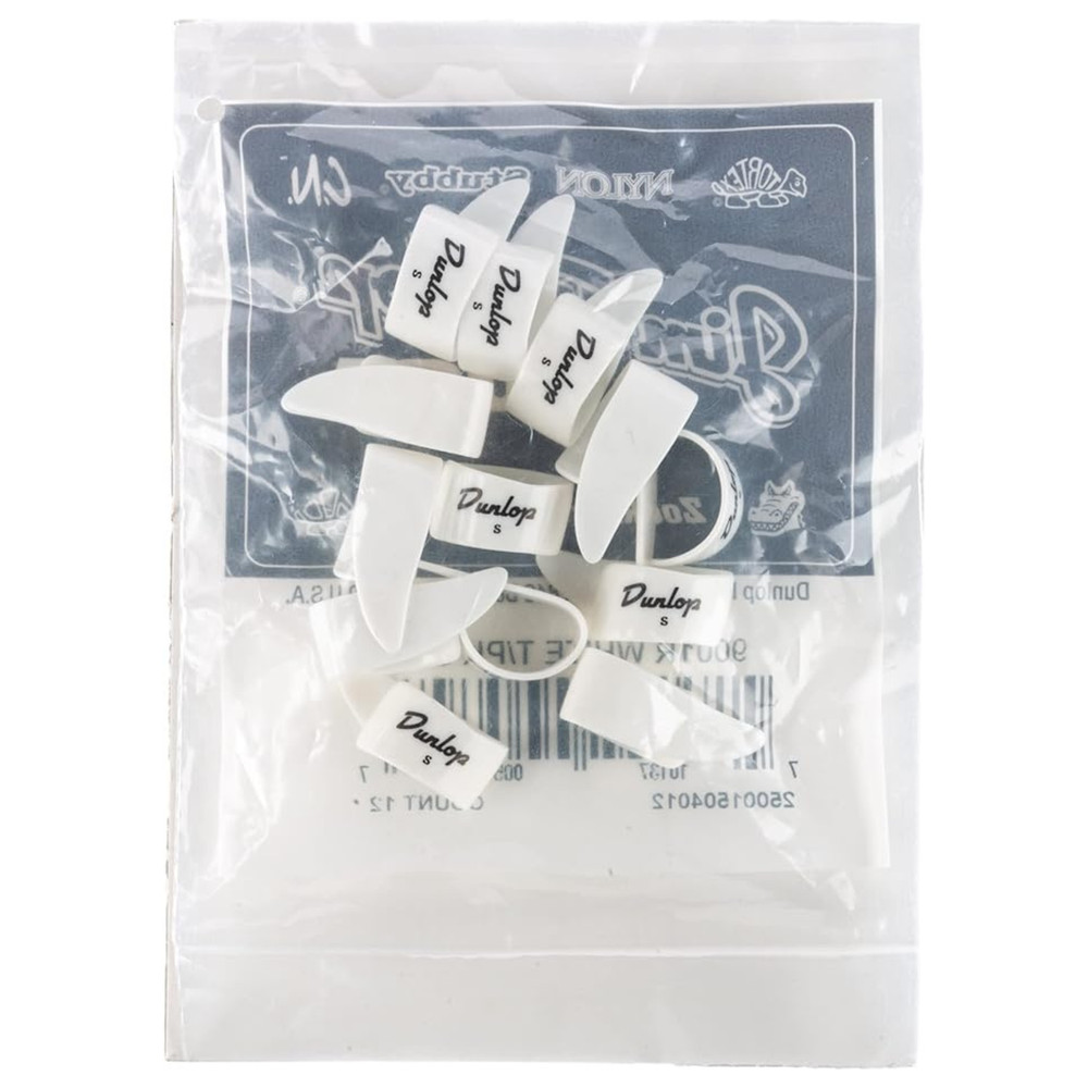 Dunlop Thumbpicks Plastic White Small 12-Pack