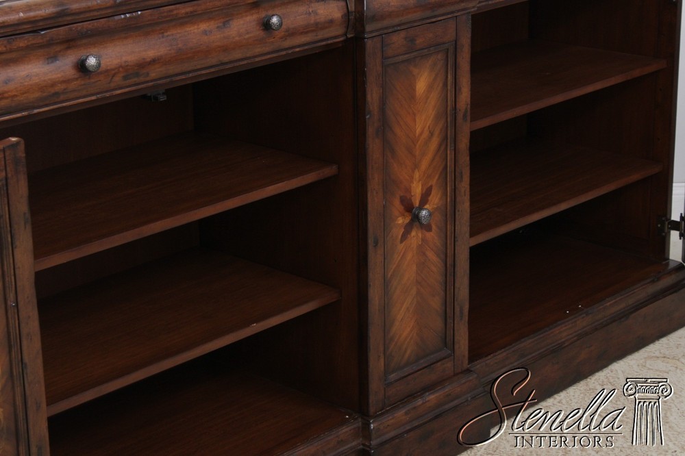 L72635: Continental Style Inlaid Front Distressed Sideboard Console