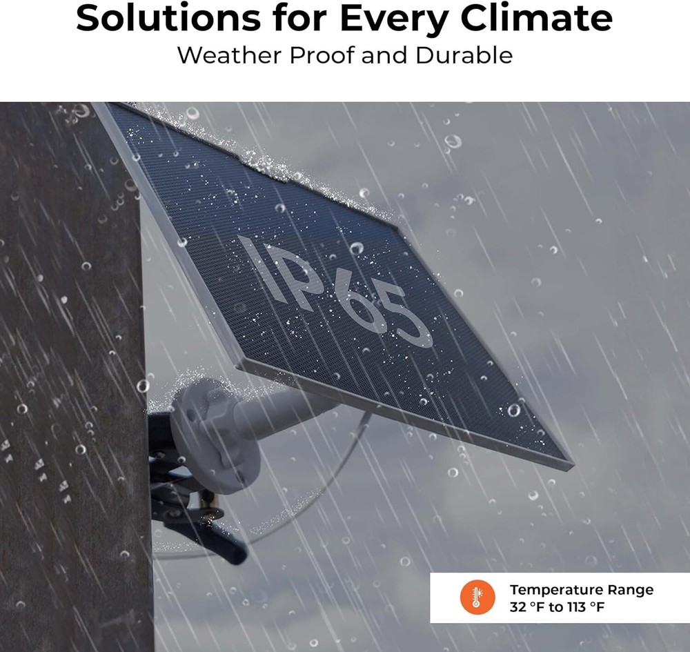 Brinno ASP1000-P Solar Panel Kit Bundle with Mount for Time Lapse Camera