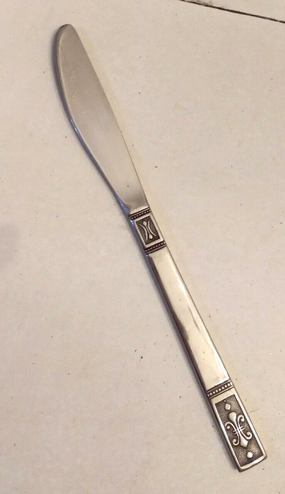 Modern Solid Butter Knife Interpur CORTINA Stainless Steel Flatware Scroll Work