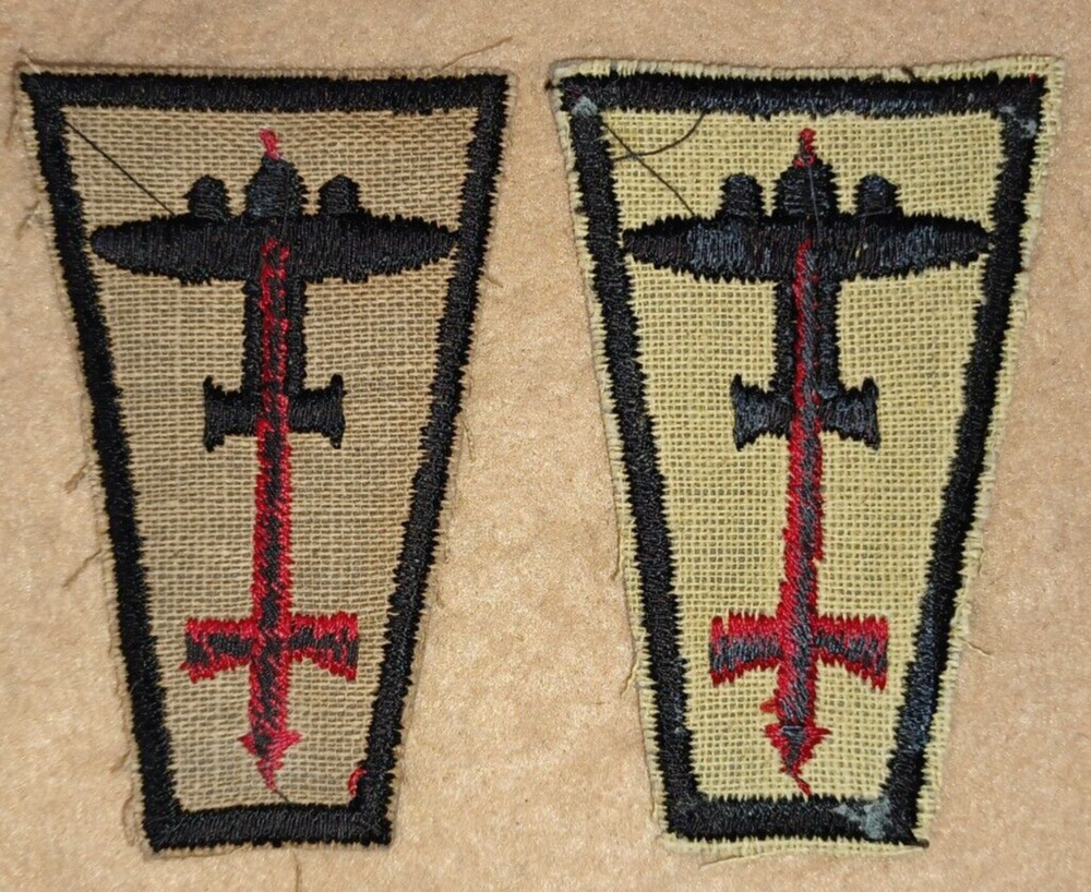 1st Anti-Aircraft Division Embroidered Formation Patch 2nd Pattern, Pair