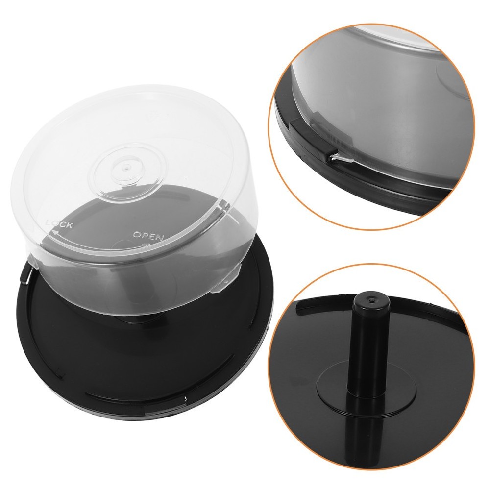 Empty DVD Storage Bucket Empty 25 Disc CD Or DVD Cake Boxes Holders Clear Cover